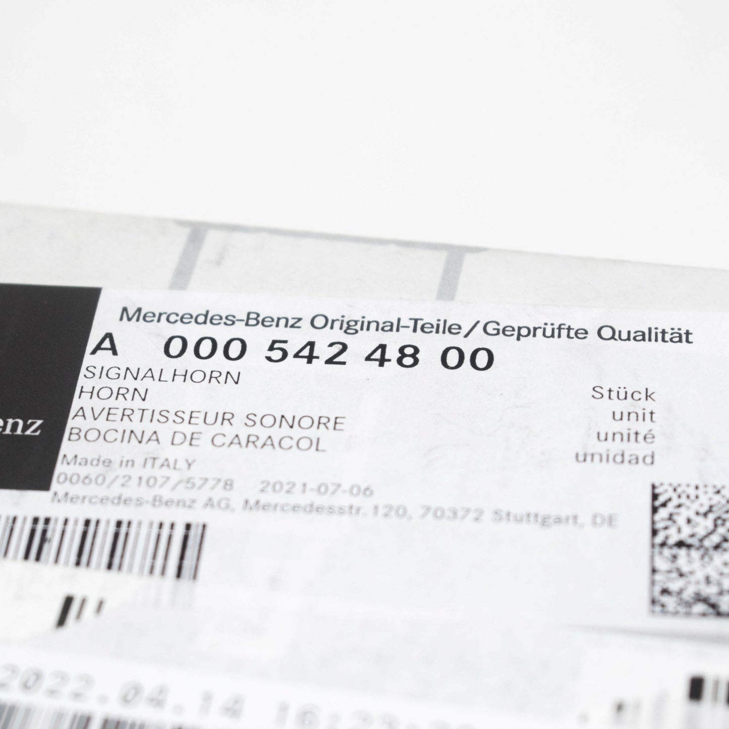 NEW MERCEDES-BENZ GLE W167 LOW NOTE HORN SIGNAL A0005424800 ORIGINAL