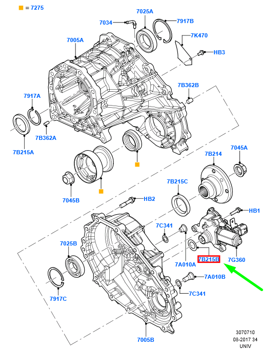 new ford ranger t6 mk1 transfer drive components seal 5329970 original