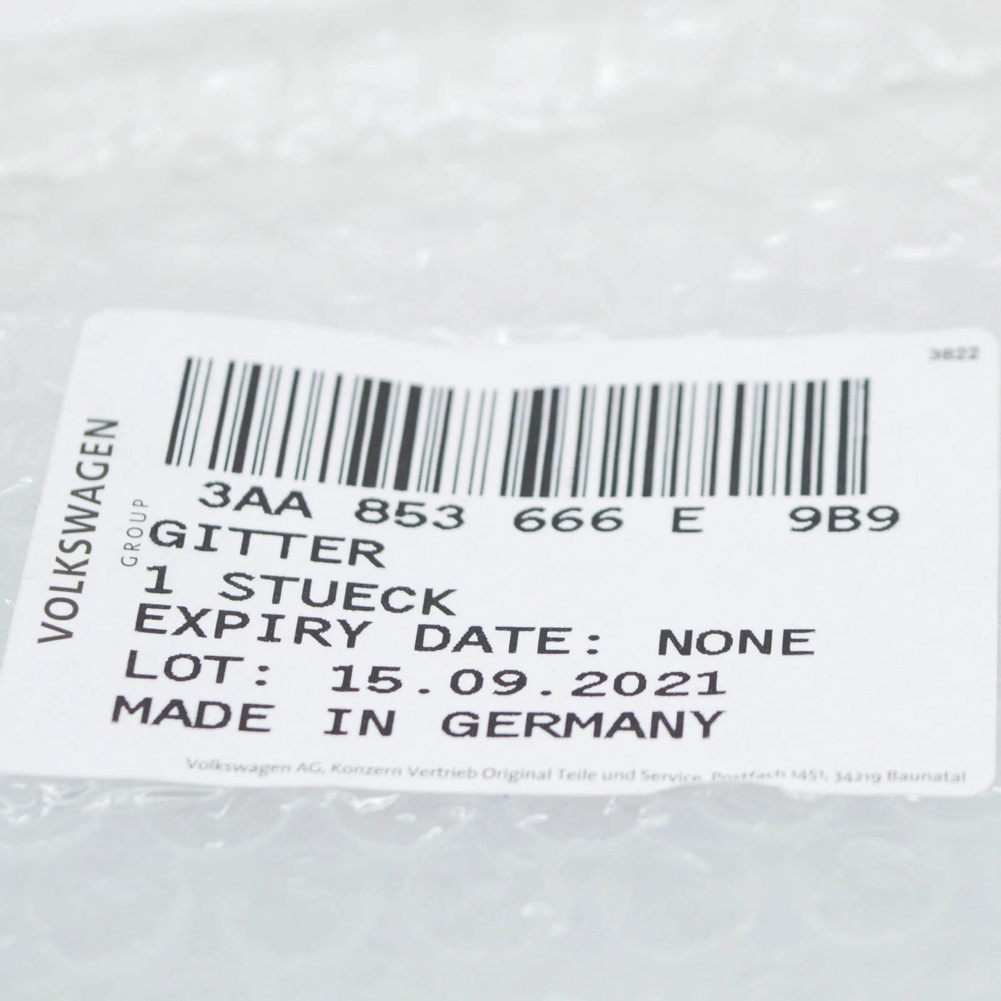 NEW VW PASSAT B7 FRONT BUMPER RIGHT AIR VENT GRILLE R-LINE 3AA853666E9B9