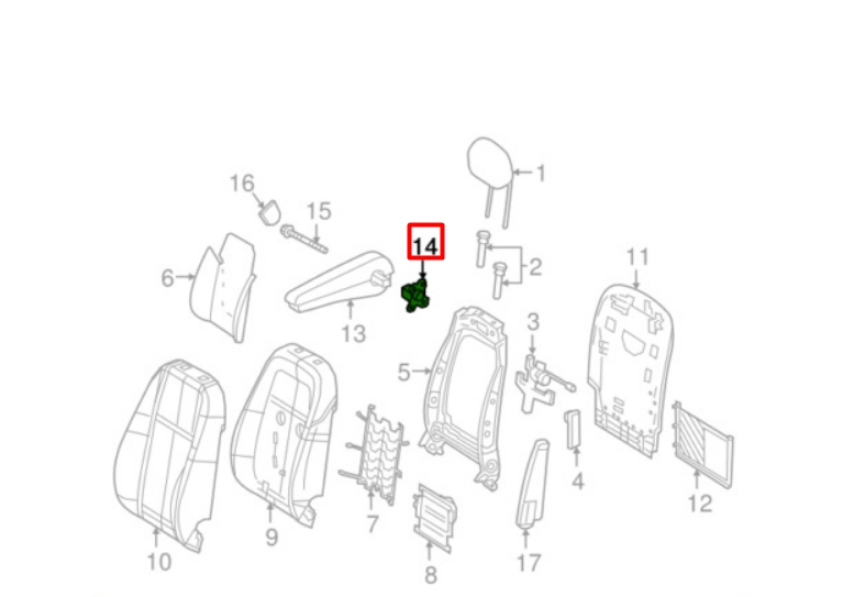 NEW MB VITO FURGON W447 FRONT LEFT SEAT ARMREST BRACKET A4479730100 ORIGINAL