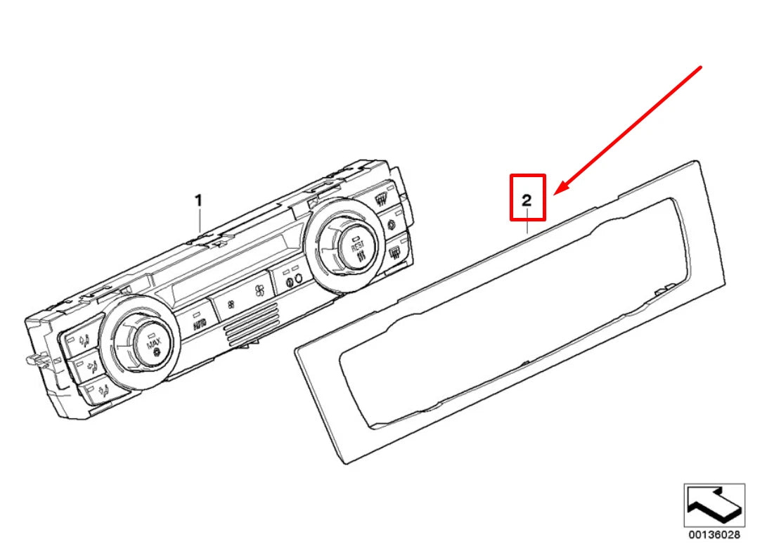 NEW BMW 3 E90 FRONT CLIMATE CONTROL TRIM COVER 6966406 64116966406 ORIGINAL