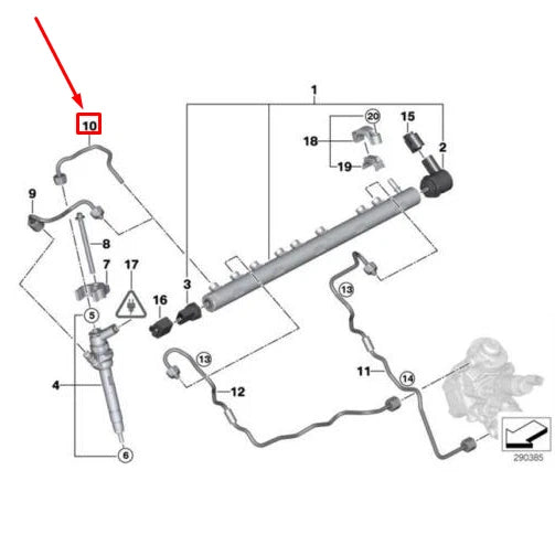 NEW BMW 3 F30 PRESSURE HOSE ASSEMBLY 13538506547 8506547 ORIGINAL