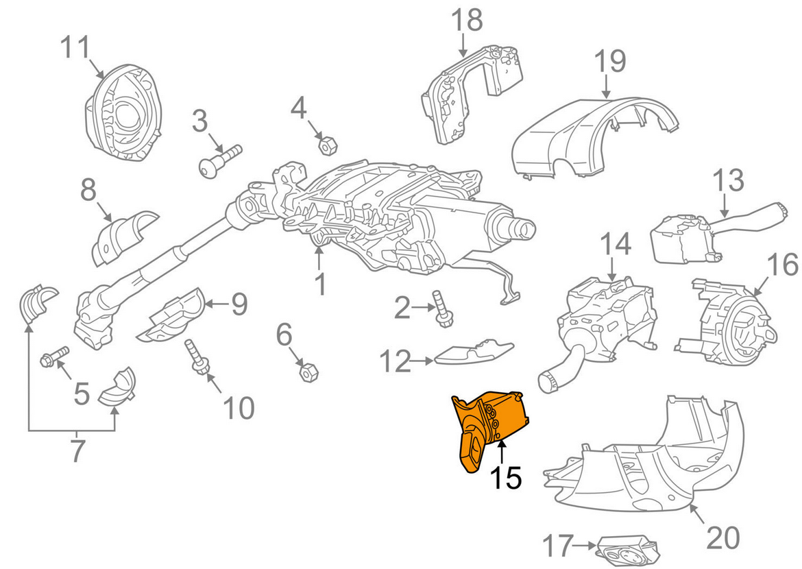 NEW AUDI A6 C6 STEERING COLUMN CRUISE CONTROL STALK 4E0953521C4PK ORIGINAL