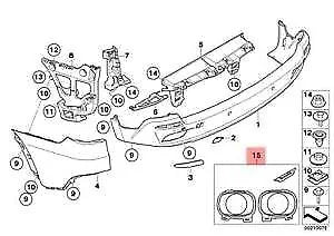 NEW BMW E70 EXHAUST TIP TRIM KIT FOR BUMPER COVER REAR 7154094 51127154094