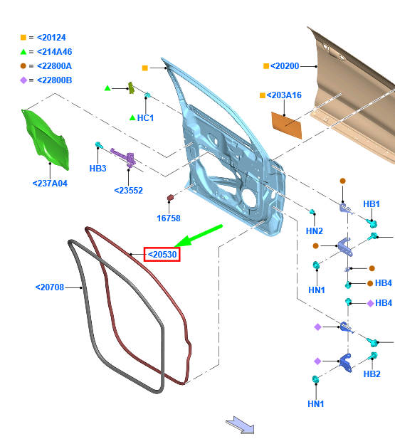 new ford galaxy mk3 front left door weatherstrip seal 2036545 original