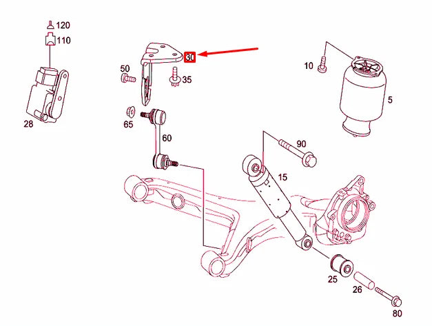 NEW MERCEDES-BENZ VITO W639 REAR LEFT LEVEL SESNOR BRACKET A6395421040 ORIGINAL