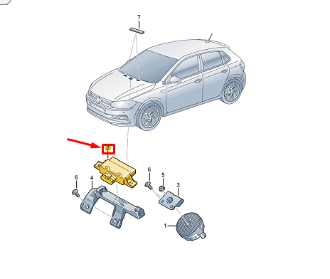 NEW VW POLO AW MK6 IMPACT SOUND CONTROL UNIT 2G0907159A ORIGINAL
