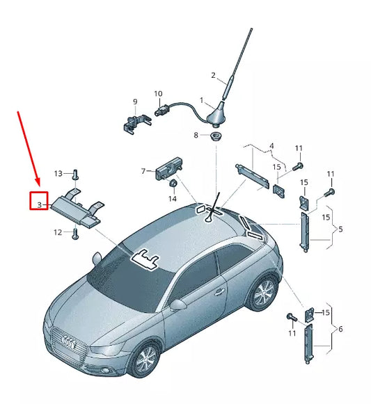 NEW AUDI A1 8X FRONT NAVIGATION PHONE ANTENNA AMPLIFIER 8X0035503A