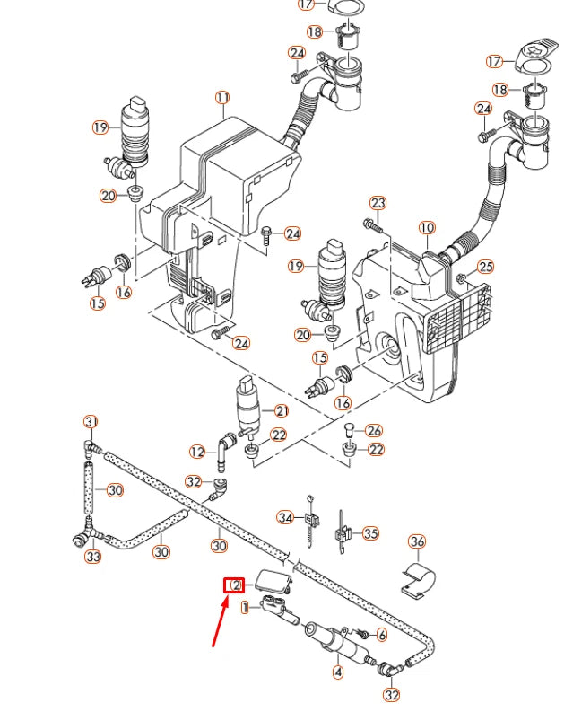 NEW VW JETTA A6 RIGHT SIDE HEADLIGHT WASHER COVER CAP 5C6955110GRU ORIGINAL