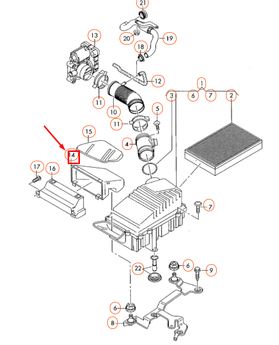 NEW AUDI A3 8P INTAKE AIR DUCT 1K0805962B9B9 ORIGINAL
