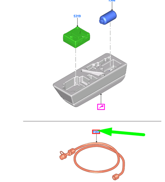 new ford ecosport mk2 bk compressor adaptor hose 1590835 8cp1-1569-aa original