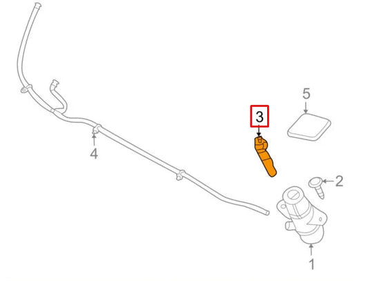 NEW BMW 1 E87 HEADLAMP WASHER NOZZLE HEAD RIGHT SIDE 61677837310 ORIGINAL