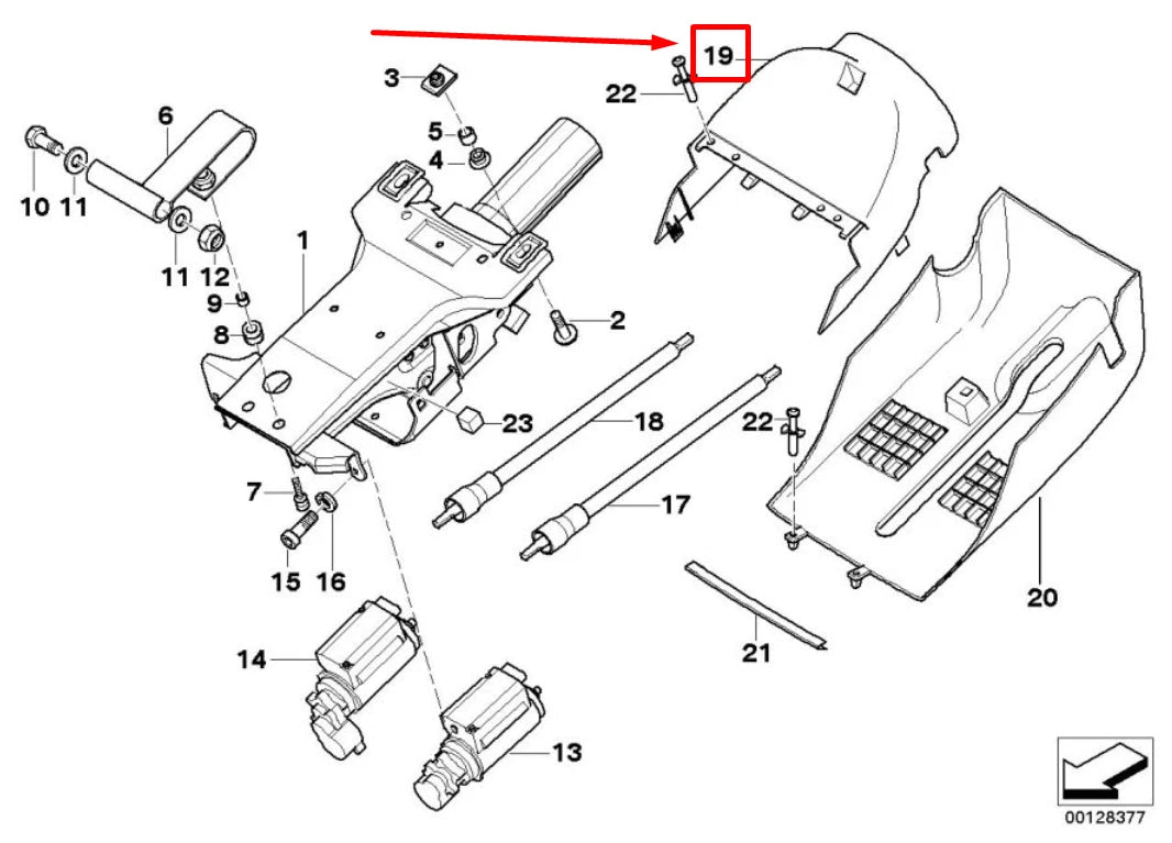 NEW BMW 5 E39 UPPER STEERING COLUMN TRIM PANEL 32311095635 1095635 ORIGINAL