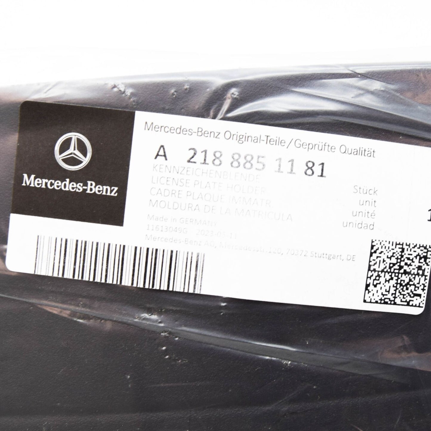 NEW MERCEDES-BENZ CLS C218 NUMBER PLATE BRACKET A2188851181 2016 ORIGINAL