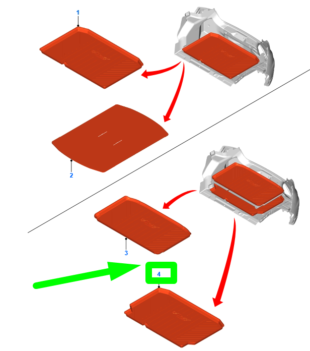 new ford fiesta wt mk6 luggage compartment mat c1bj-454a14-ca 1804541 original
