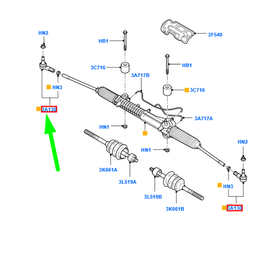 new ford transit mk3 steering end spindle rod connecting end 2470347 original