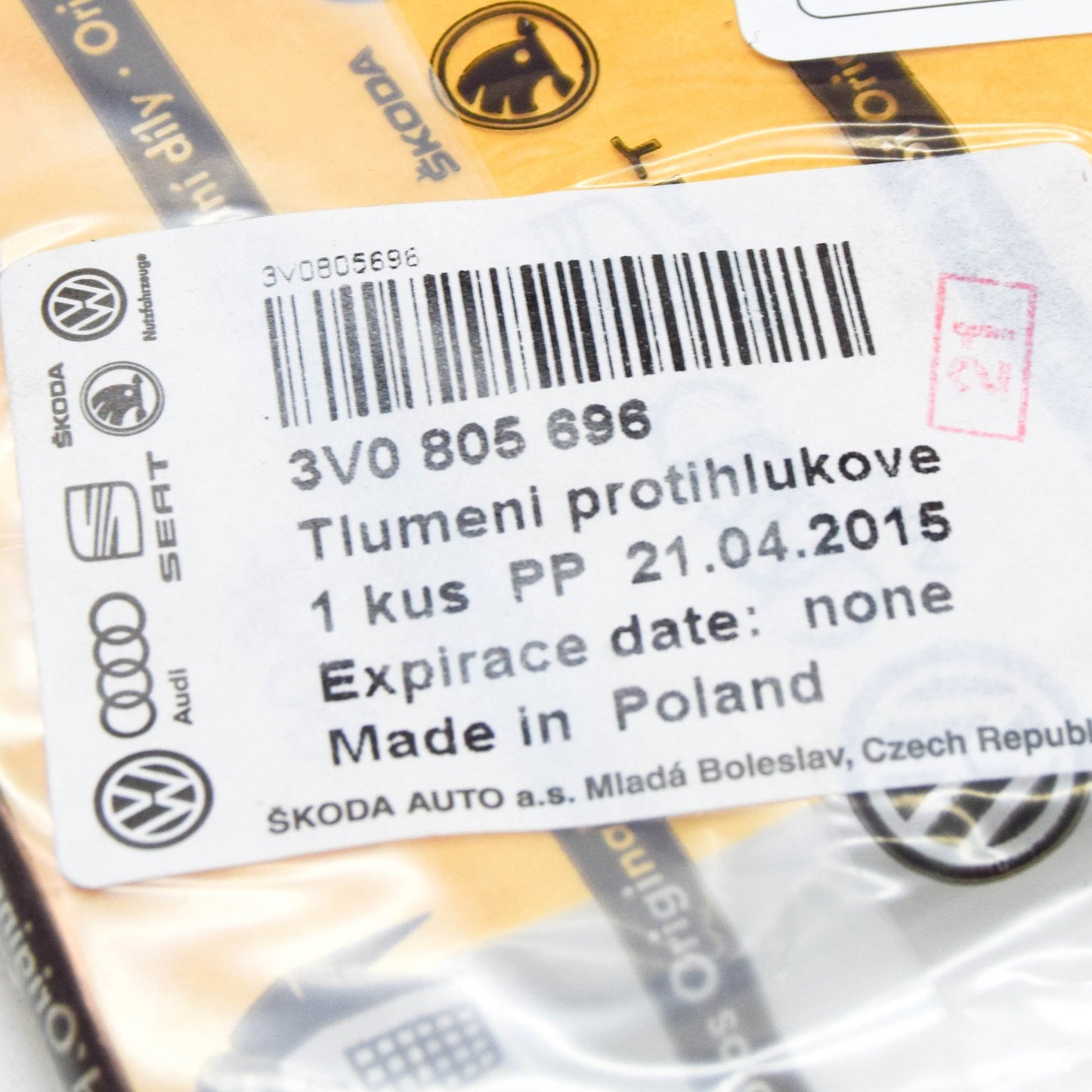 new skoda superb mk3 front fender liner noise insulation 3v0805696 original