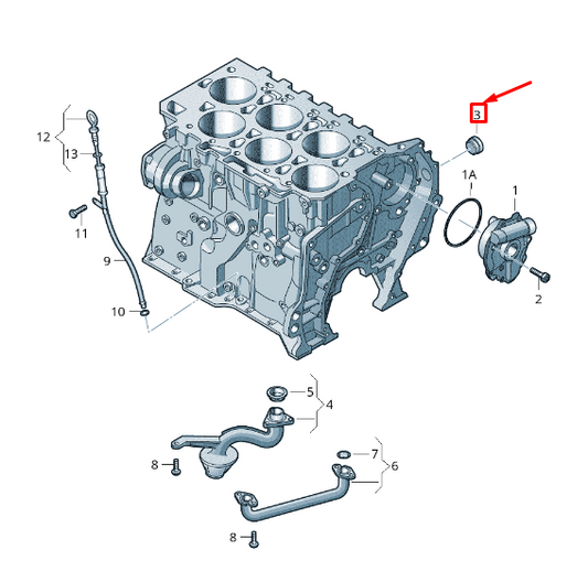 new vw touareg 7p mk2 engine sealing plug m36x1,5 wht000914 original