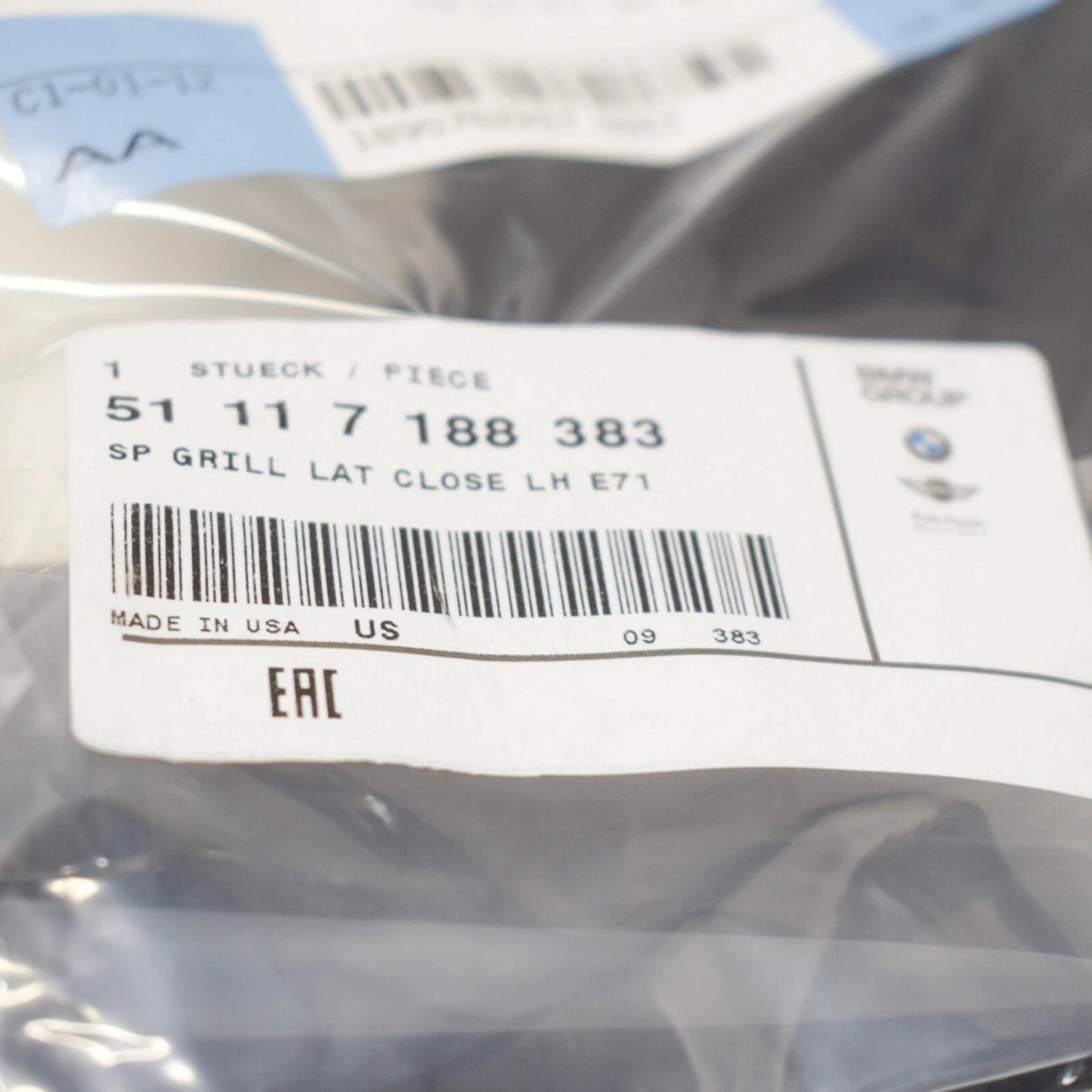 NEW BMW X6 E71 FRONT LEFT CLOSED GRILLE 51117188383 7188383