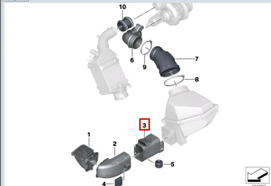 NEW BMW M5 F90 INTAKE AIR DUCT ZYL. 1-4 13717856825 ORIGINAL
