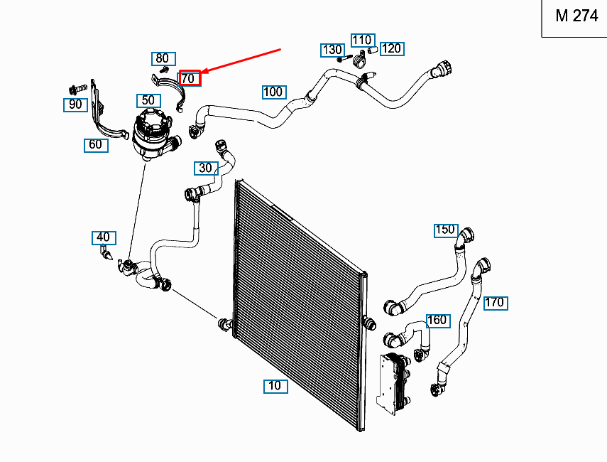 NEW MERCEDES-BENZ E W213 COOLING WATER PUMP BRACKET A2135011020 ORIGINAL