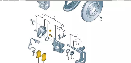 NEW AUDI A4 AVANT B9 REAR BRAKE PADS SET 8W0698451BG