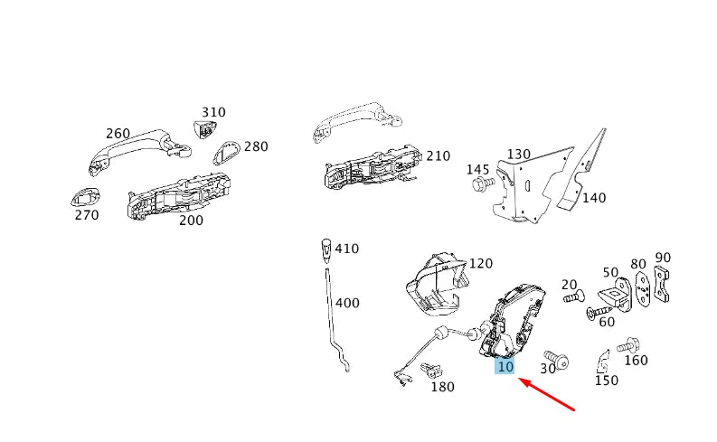 NEW MERCEDES-BENZ E W211 REAR RIGHT DOOR LOCK A2117300635 ORIGINAL