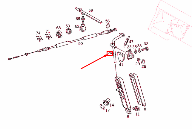 NEW MERCEDES-BENZ G W463 ACCELERATOR PEDAL CONTROL LEVER LHD A4633000325