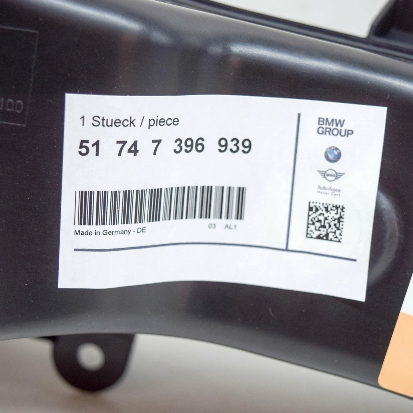 NEW BMW 3 F30 AIR SUPPLY HOSE PIPE 51747396939 7396939 2015 ORIGINAL