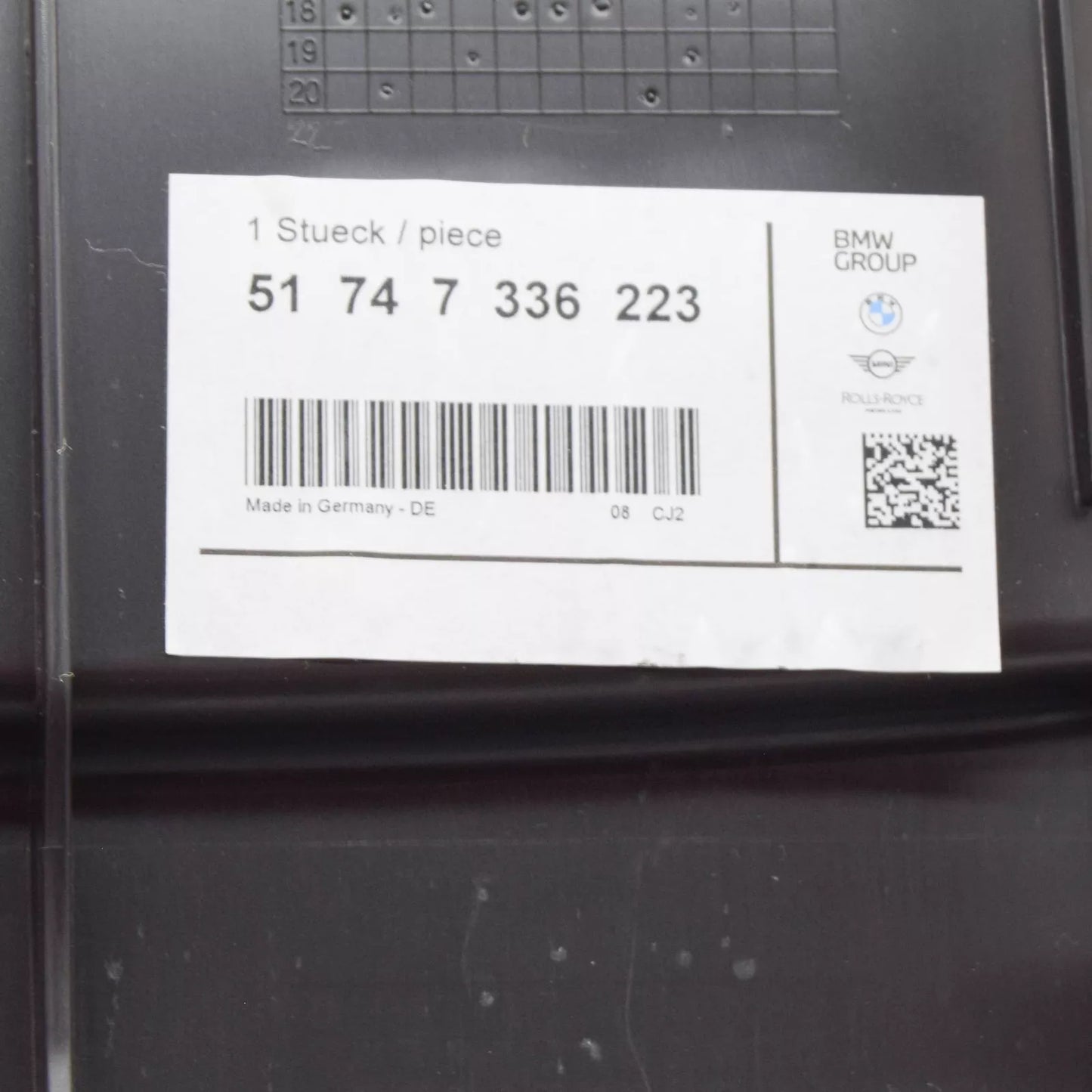 NEW BMW I8 I12 EXHAUST AIR DUCT 51747336223 ORIGINAL