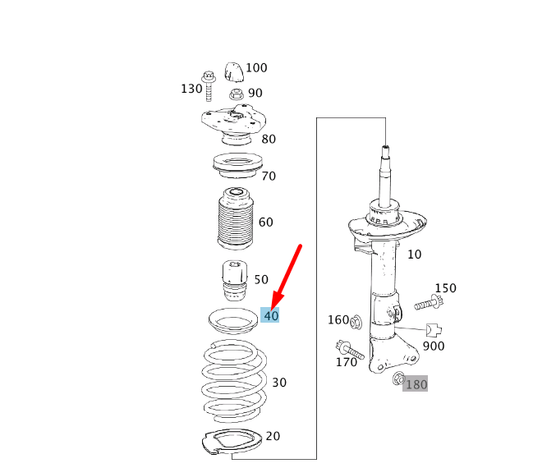 new mercedes-benz c w204 front top coil spring shim a2183220084 original