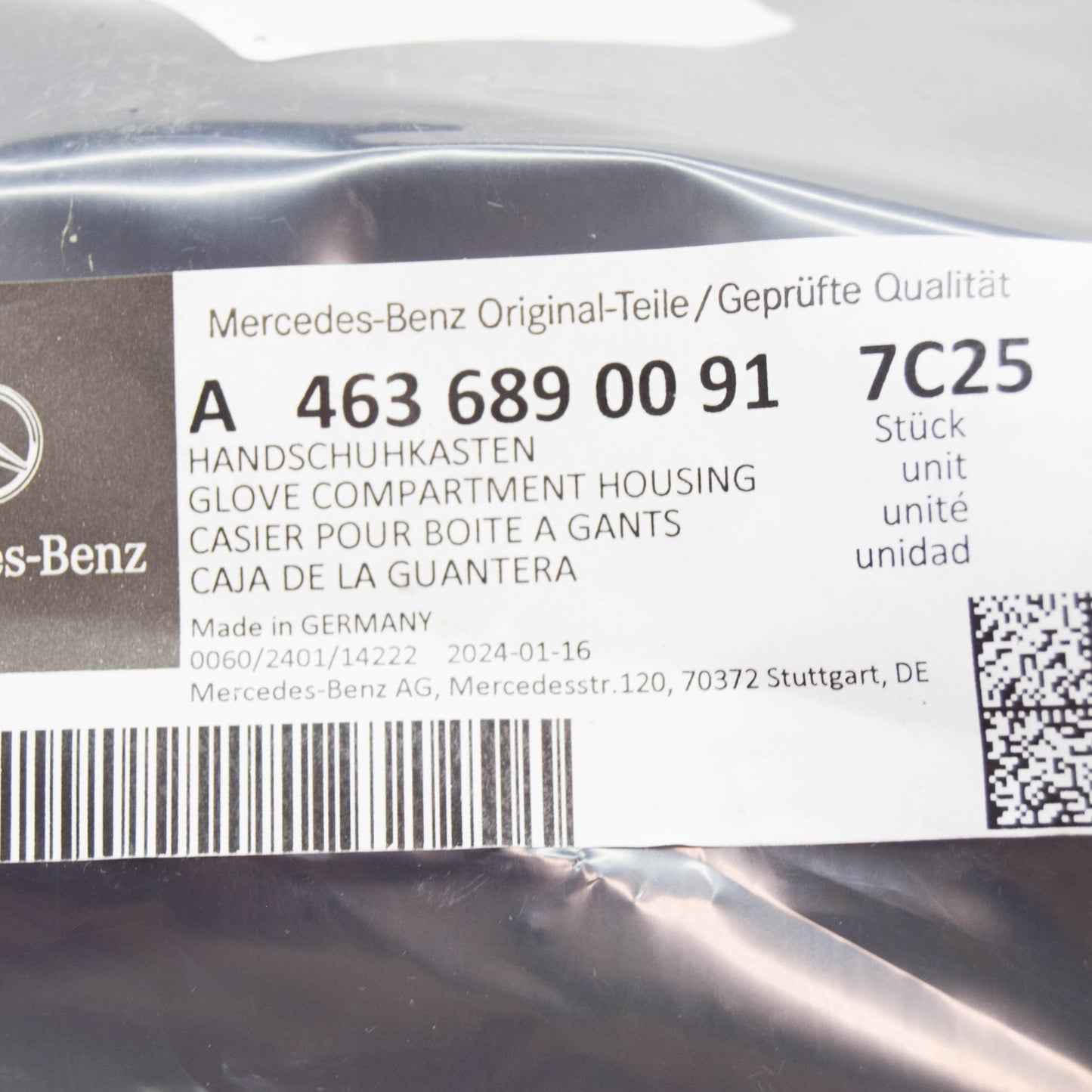 NEW MERCEDES-BENZ G W463 GLOVE COMPARTMENT HOUSING LHD A46368900917C25 ORIGINAL