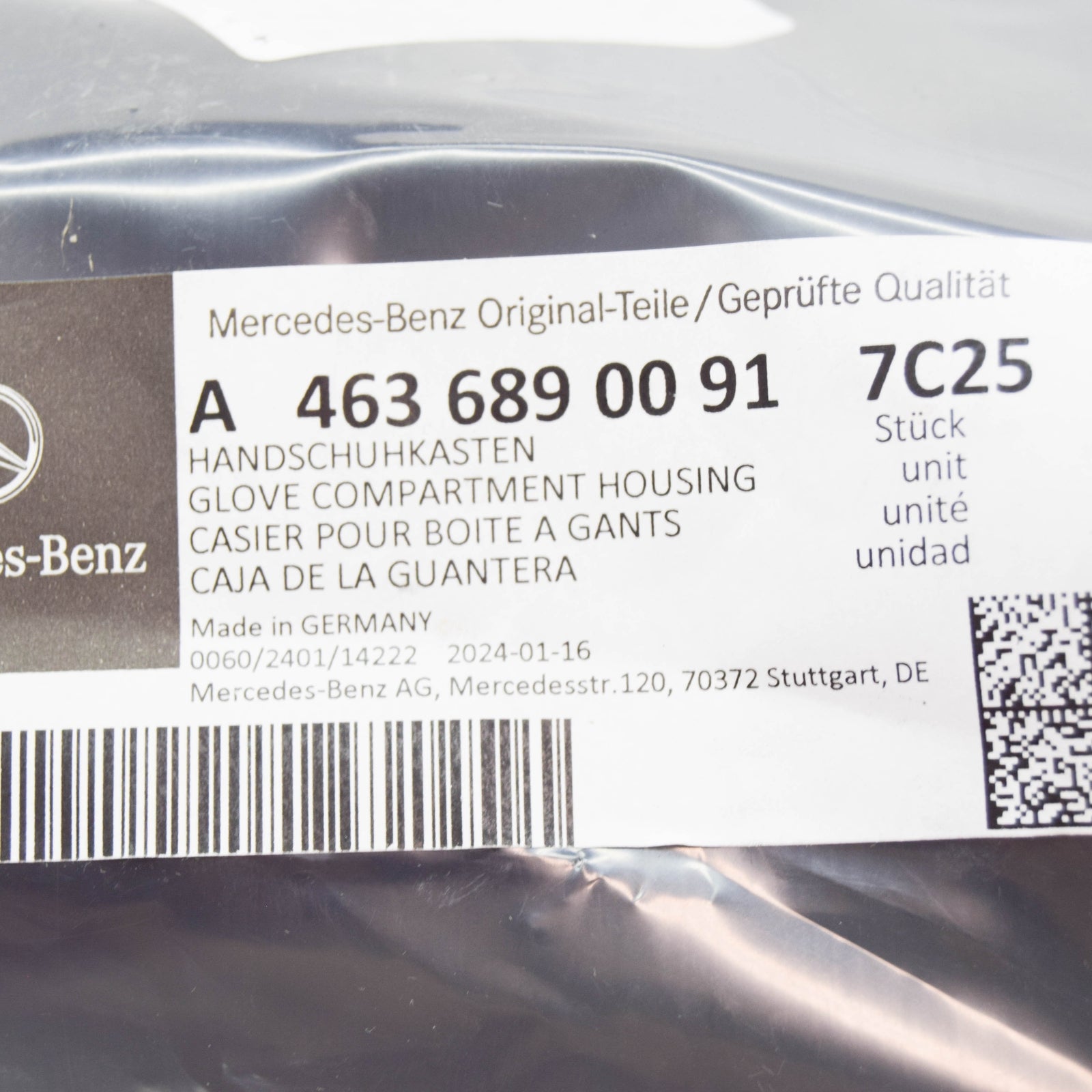 NEW MERCEDES-BENZ G W463 GLOVE COMPARTMENT HOUSING LHD A46368900917C25 ORIGINAL