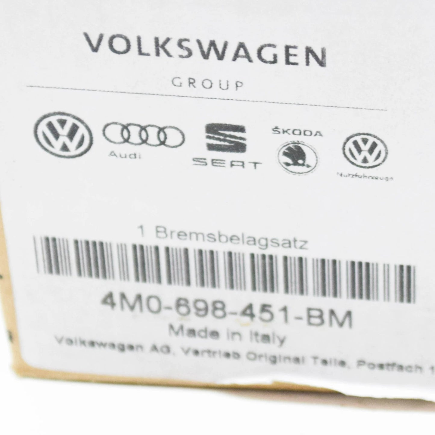 NEW AUDI Q7 4M REAR BRAKE PADS SET 4M0698451BM ORIGINAL