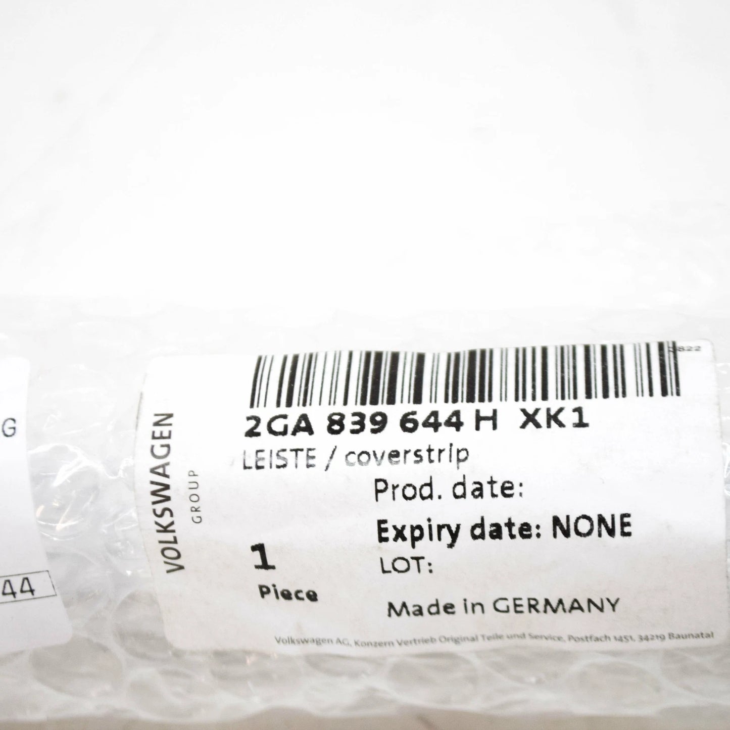 NEW VOLKSWAGEN T-ROC A11 REAR RIGHT DOOR MOLDING 2GA839644HXK1