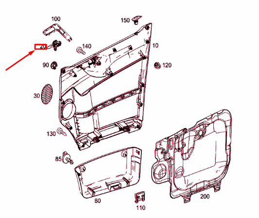 new mb sprinter 906 left front internal actuation a90676001617j69 w original