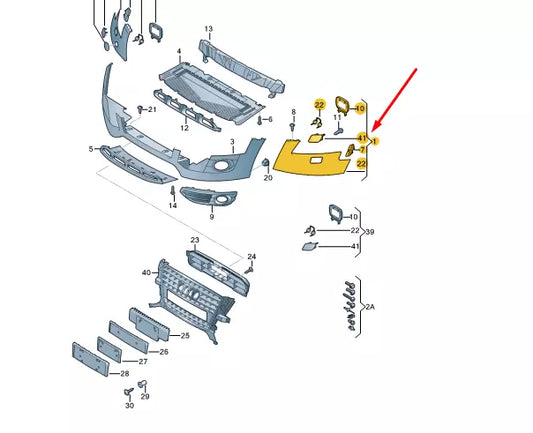 NEW AUDI A4 ALLROAD QUATTRO B8 FRONT BUMPER LEFT COVER 8K0807107AGRU ORIGINAL