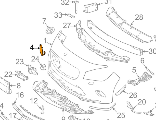NEW MB CLA C117 AMG FRONT BUMPER TOW HOOK CAP COVER A11788516019999 ORIGINAL