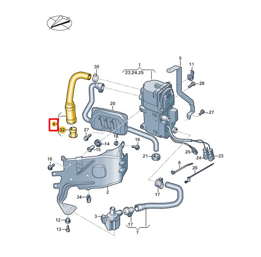 NEW AUDI A6 C8 AVANT FRONT SILENCER PIPE 4M0261225A ORIGINAL