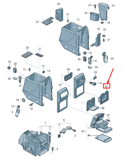 NEW VW SHARAN 7N REAR STOWAGE COMPARTMENT 7N086263982V ORIGINAL
