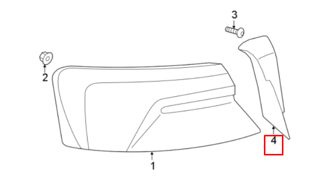 NEW AUDI A5 CABRIO 8W6 REAR RIGHT TAILLIGHT BEZEL TRIM 8W7945254B ORIGINAL