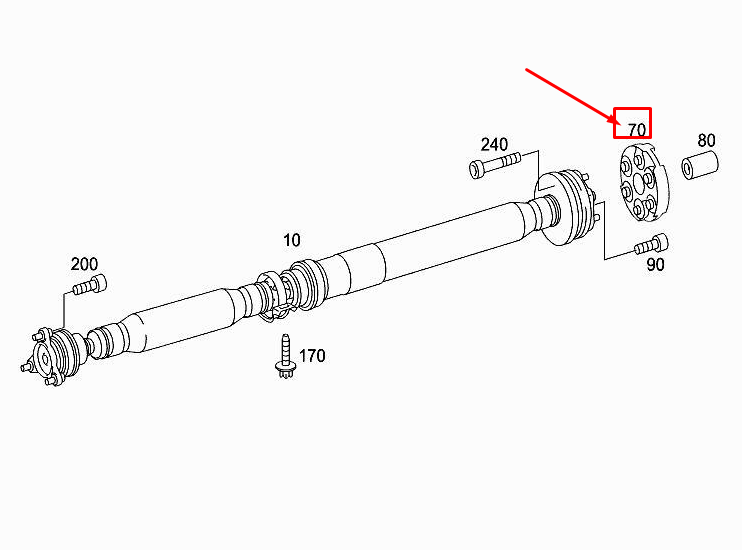 new mercedes-benz glc x253 rear propeller shaft flex disk a2174101300 original