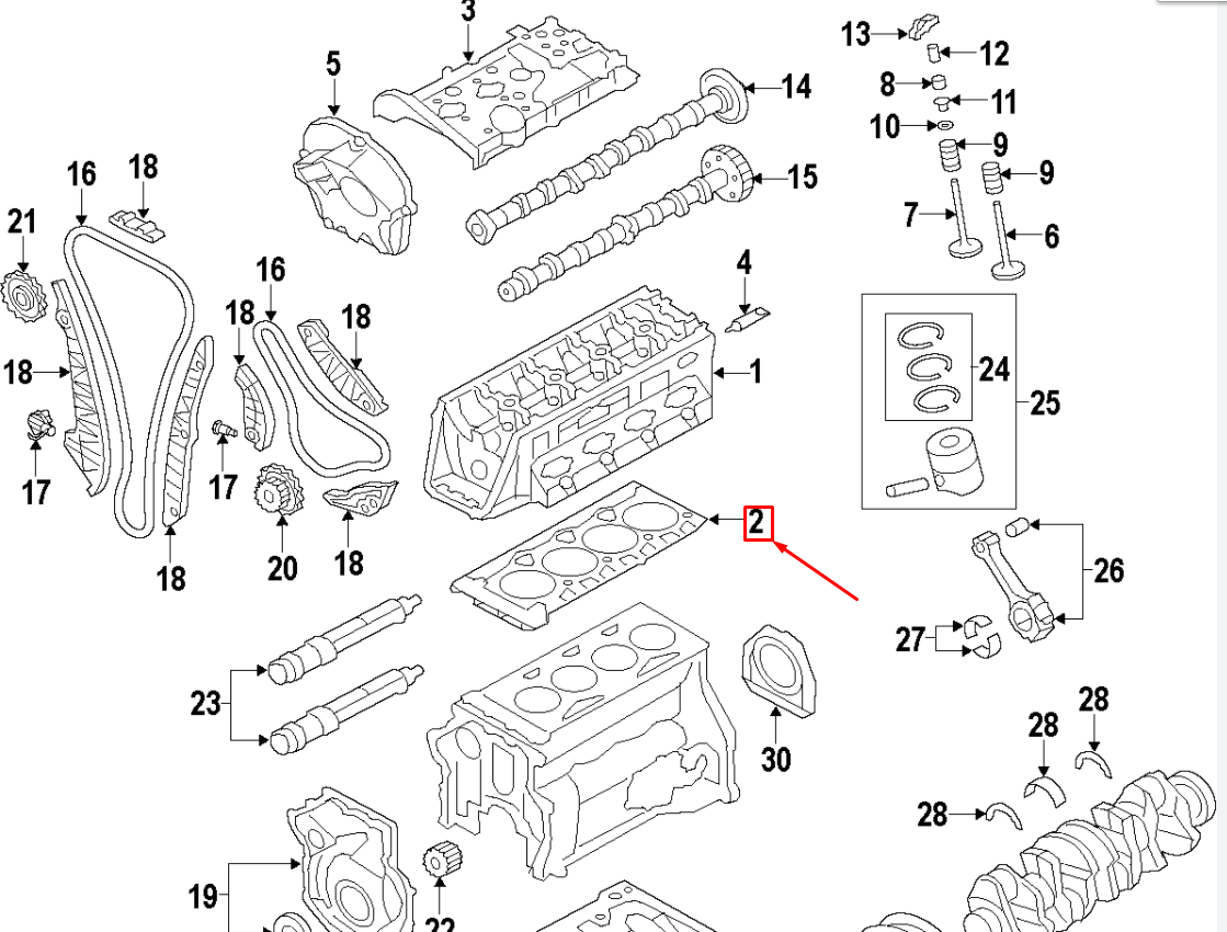 NEW VOLKSWAGEN BEETLE A5 ENGINE CYLINDER HEAD GASKET 06H103383AF ORIGINAL