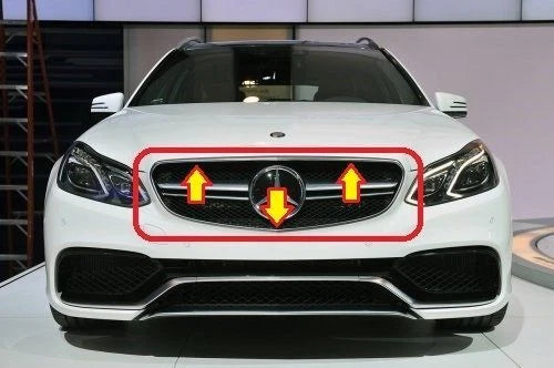 MERCEDES-BENZ E W212 FACELIFT FRONT CHROME GRILL TRIM A2128852574 14-15 NEW
