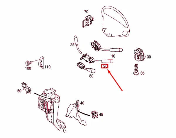 NEW MERCEDES-BENZ C W203 CRUISE CONTROL TERMOMAT SWITCH A0085452824 ORIGINAL
