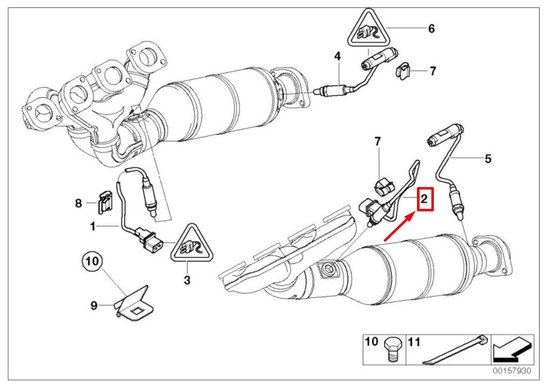 new bmw x5 e53 lambda oxygen sensor 11787557223 7557223 original