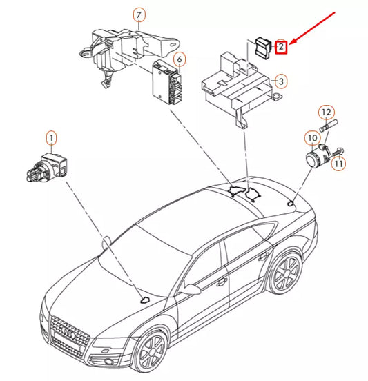 NEW AUDI A7 SPORTBACK 4G8 REAR ELECTRIC SPOILER CONTROL UNIT 4G8959252 ORIGINAL
