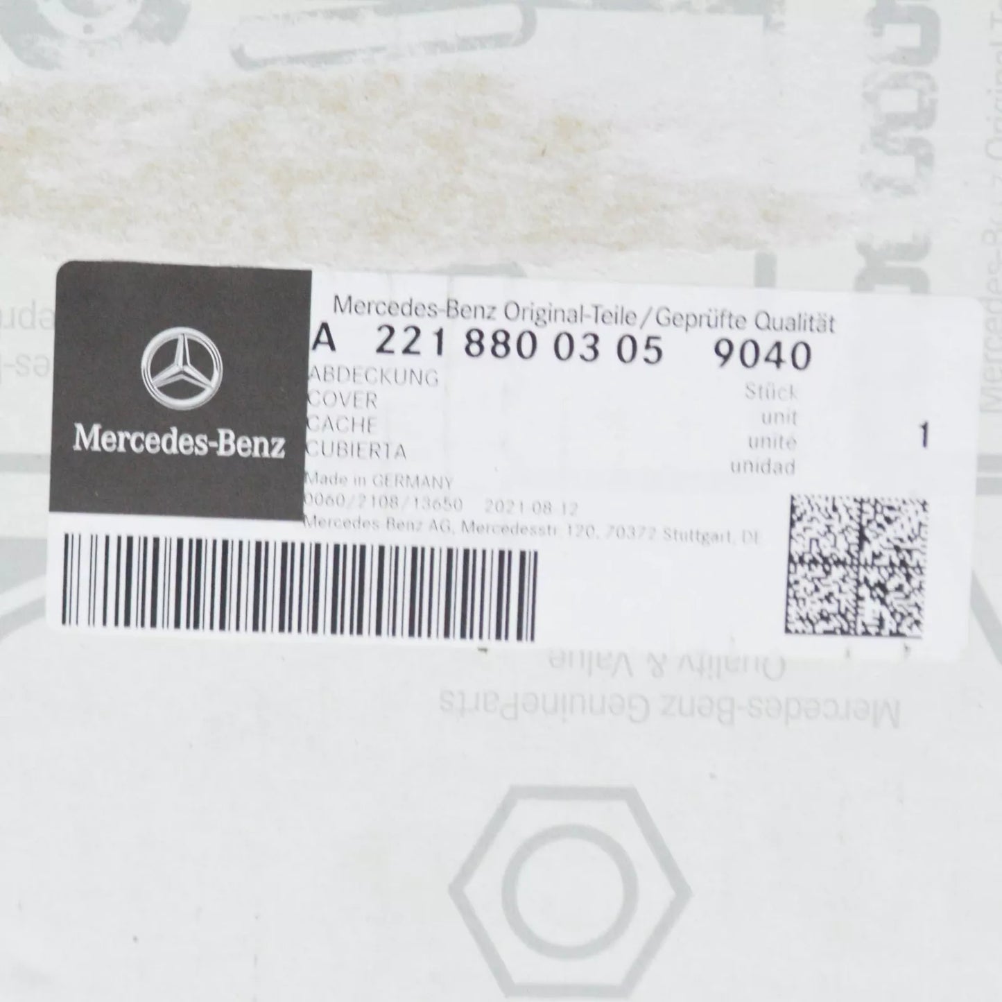 NEW MB S W221 FRONT BONNET HOOD LEFT AIR VENT GRILLE A22188003059040