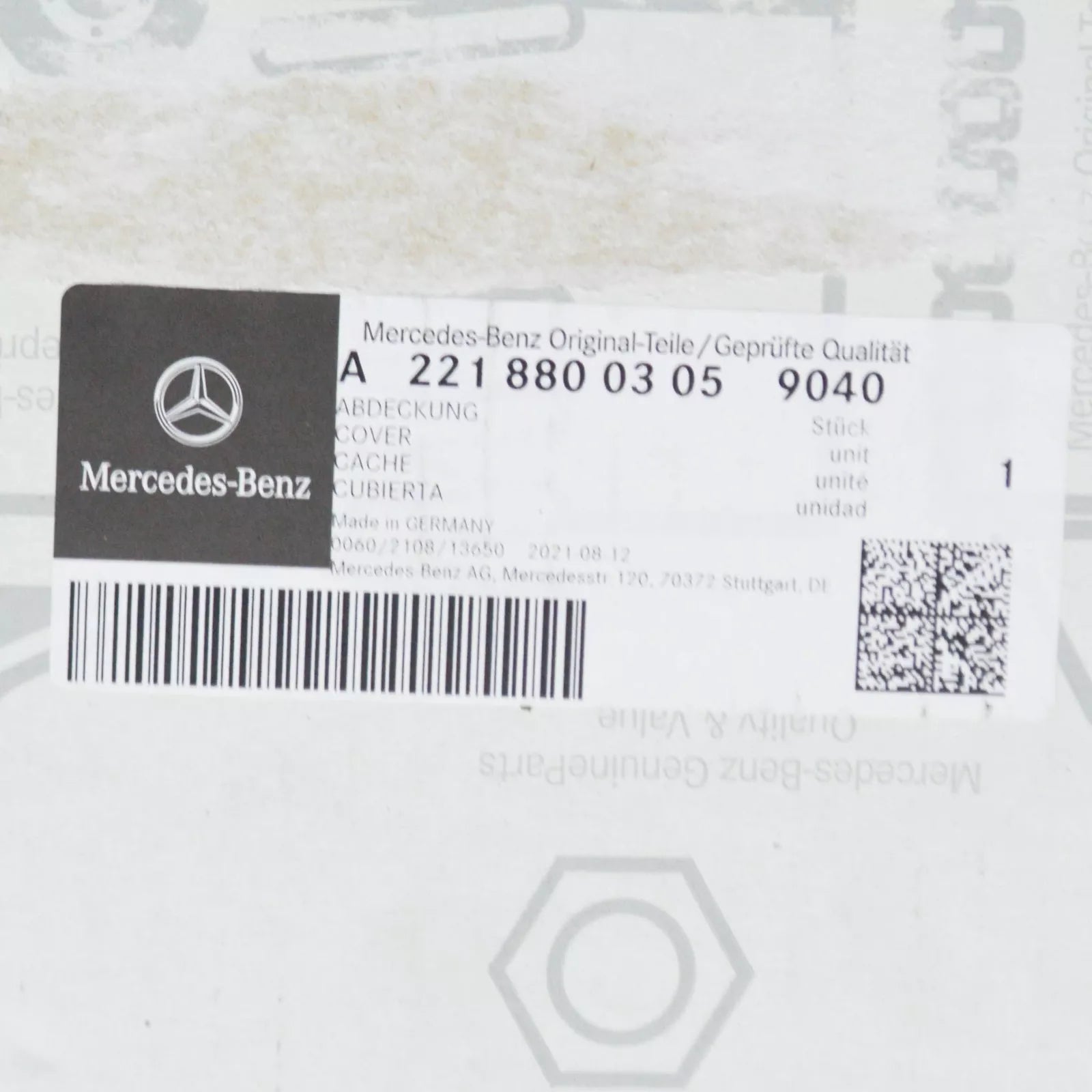 NEW MB S W221 FRONT BONNET HOOD LEFT AIR VENT GRILLE A22188003059040