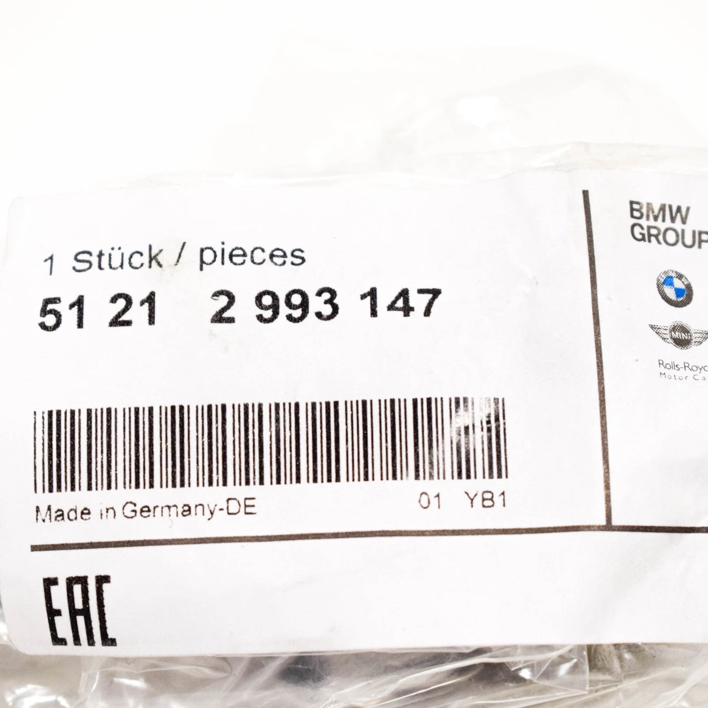 NEW BMW X1 E84 FRONT LEFT LOCK CYLINDER WITH KEY 51212993147 ORIGINAL